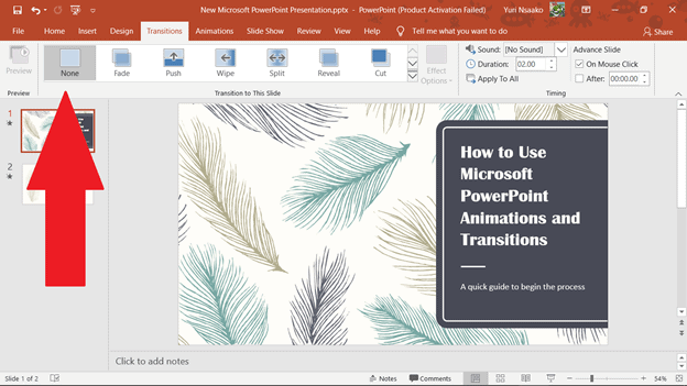 how to create powerpoint presentation with transitions and animations