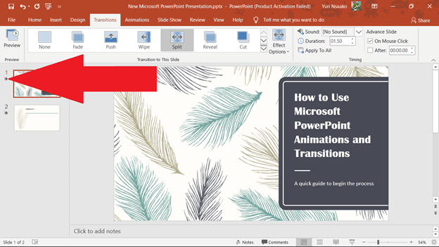 how to create powerpoint presentation with transitions and animations