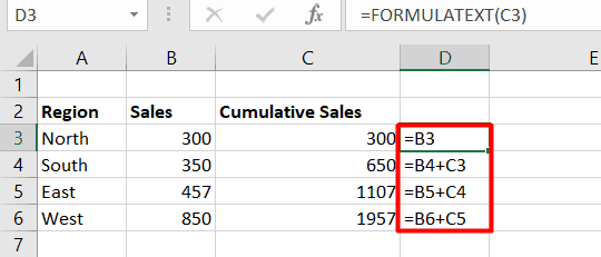 FORMULATEXT Excel Example