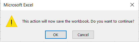 Save the Workbook Locally.
