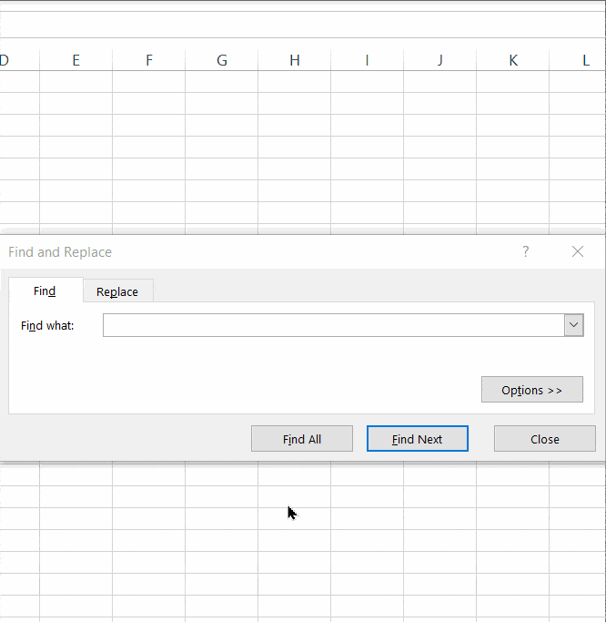 Click on Options followed by Format 
