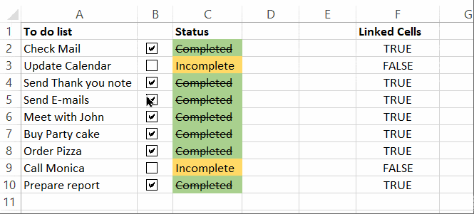 Apply conditional formatting if required