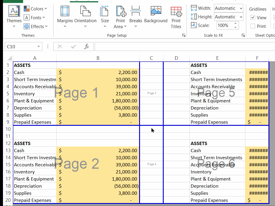Removing Page breaks in Excel