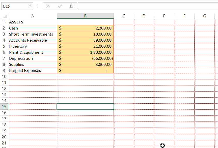 Coloured Gridlines in Excel