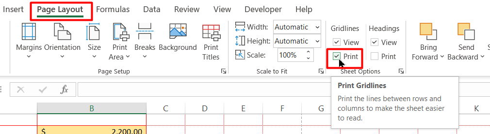 Page Layout > Gridlines > Print How to print gridlines in Excel?