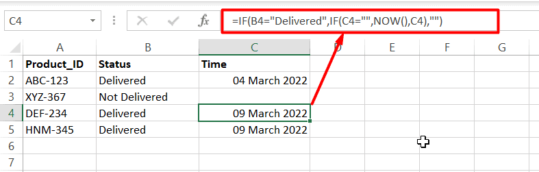 A sample use case of an Excel circular reference 