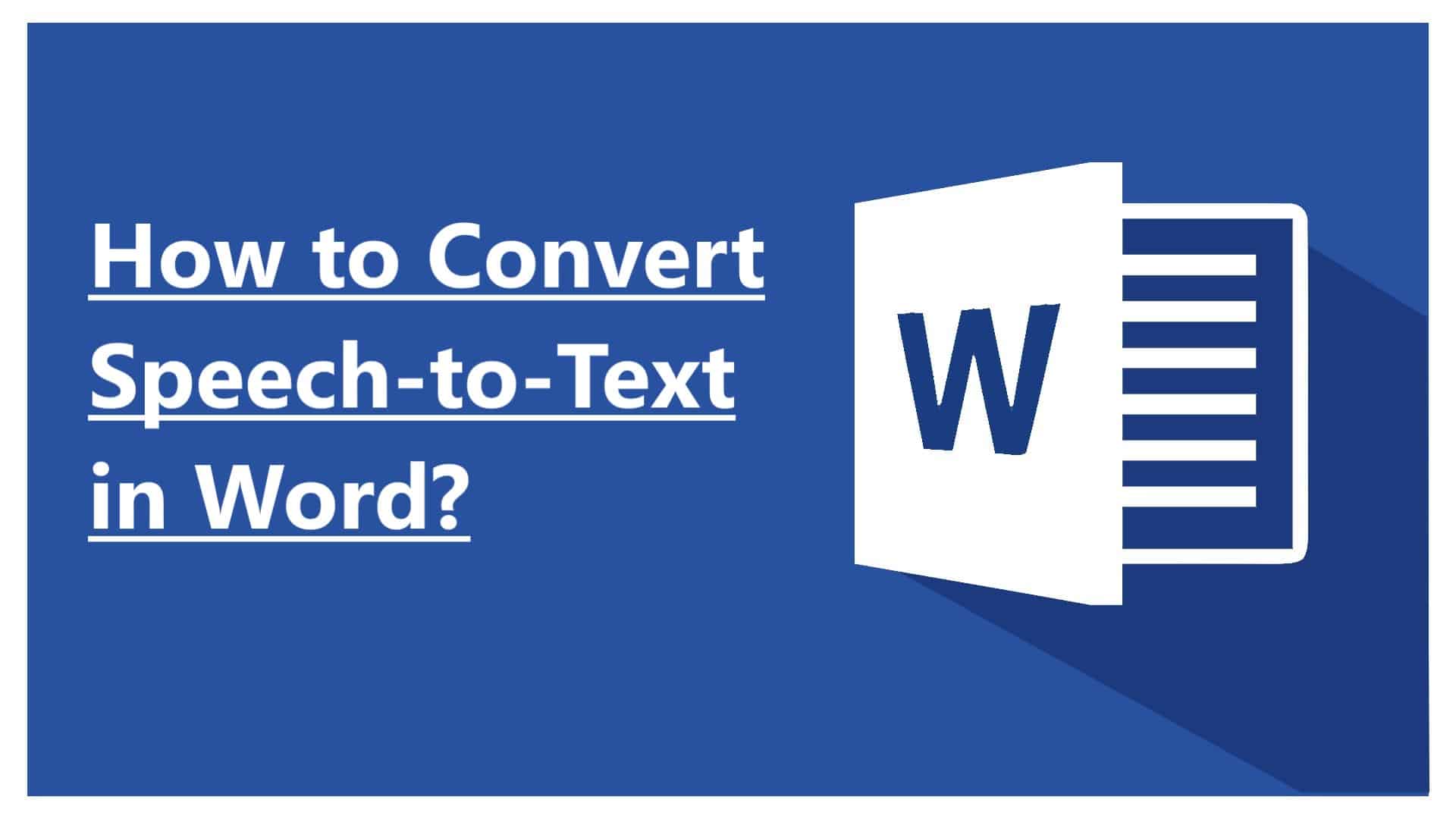 convert speech to text microsoft word