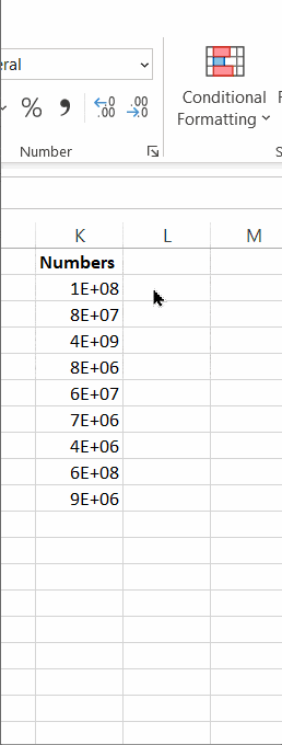 Use the TRIM Function to convert scientific notation into normal numbers. 