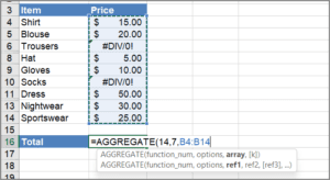 How to Use AGGREGATE Function in Excel: 3 Easy Examples